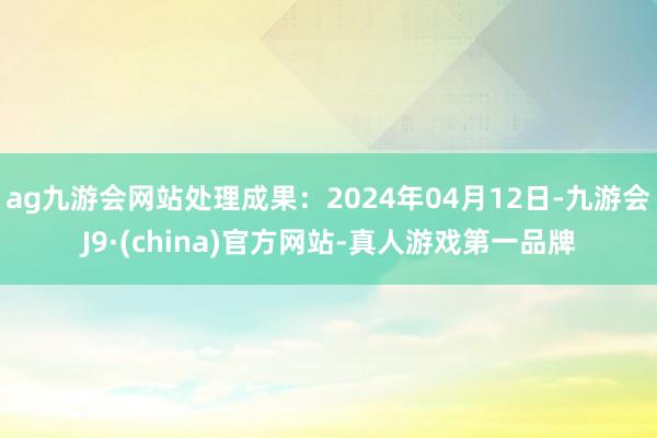 ag九游会网站处理成果：2024年04月12日-九游会J9·(china)官方网站-真人游戏第一品牌