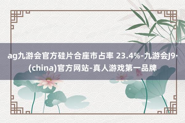 ag九游会官方硅片合座市占率 23.4%-九游会J9·(china)官方网站-真人游戏第一品牌