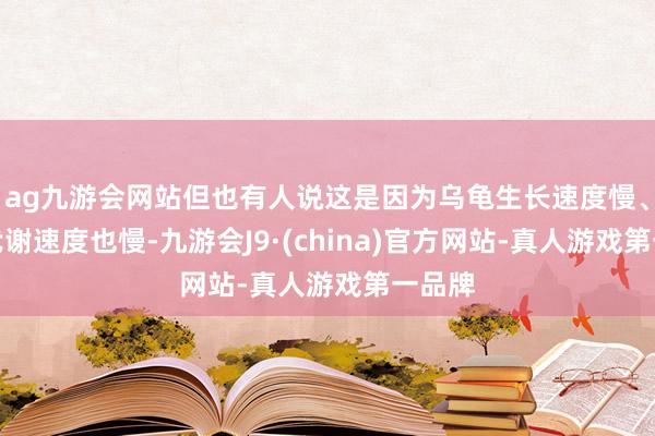 ag九游会网站但也有人说这是因为乌龟生长速度慢、新陈代谢速度也慢-九游会J9·(china)官方网站-真人游戏第一品牌