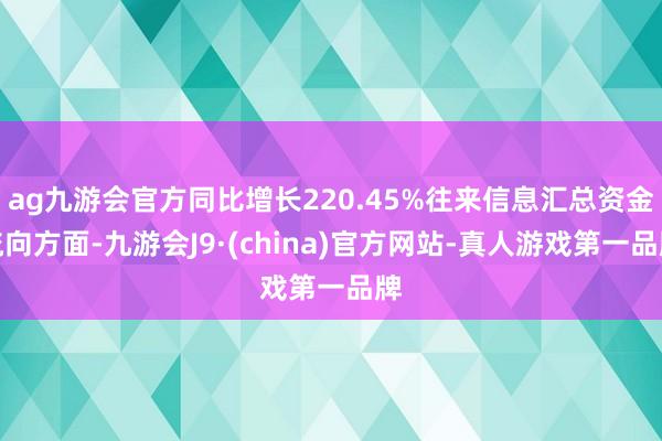 ag九游会官方同比增长220.45%往来信息汇总资金流向方面-九游会J9·(china)官方网站-真人游戏第一品牌