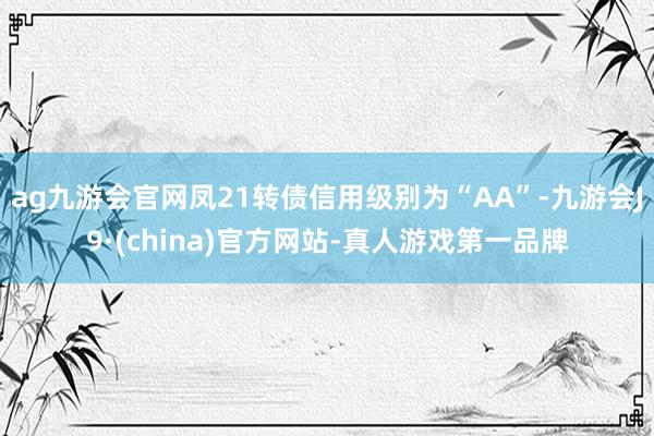 ag九游会官网凤21转债信用级别为“AA”-九游会J9·(china)官方网站-真人游戏第一品牌