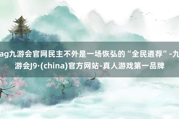 ag九游会官网民主不外是一场恢弘的“全民遴荐”-九游会J9·(china)官方网站-真人游戏第一品牌