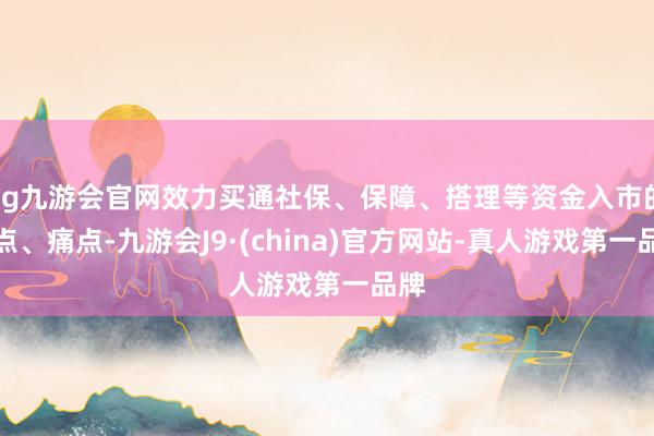 ag九游会官网效力买通社保、保障、搭理等资金入市的堵点、痛点-九游会J9·(china)官方网站-真人游戏第一品牌