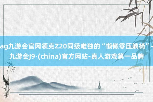 ag九游会官网领克Z20同级唯独的“懒懒零压躺椅”-九游会J9·(china)官方网站-真人游戏第一品牌