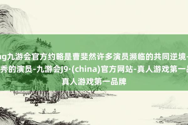 ag九游会官方约略是曹斐然许多演员濒临的共同逆境——优秀的演员-九游会J9·(china)官方网站-真人游戏第一品牌